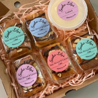 Pear, Almond & Custard Cake (Box of 5)