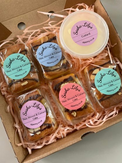 Pear, Almond & Custard Cake (Box of 5)