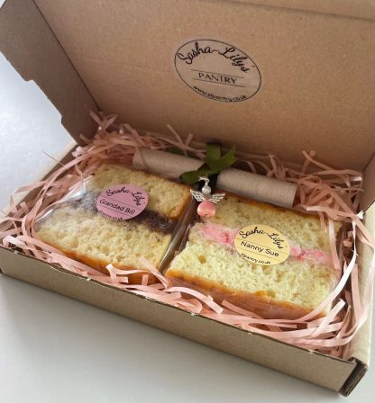 2 Cake Slices and Message Scroll