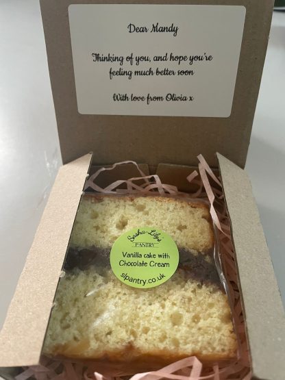 1 Cake Slice and Message Label