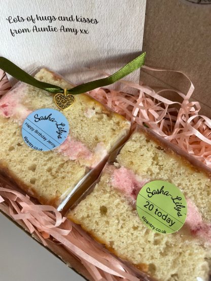 2 Cake Slices and Message Scroll - Image 2